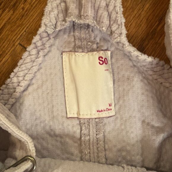 NWT So corduroy overall dress light gray - Picture 5 of 7